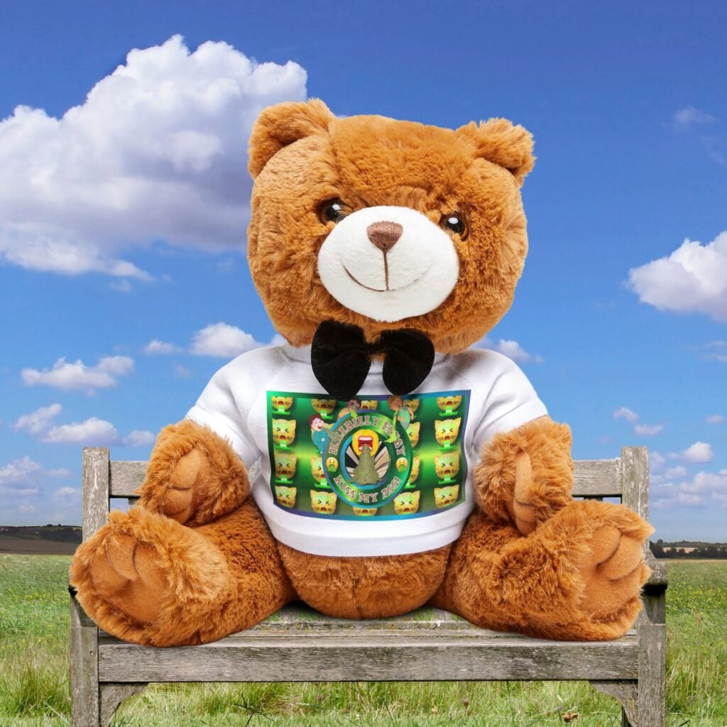 NO ELEGY Plush Buddy Bear with "Hillbilly Elegy Kiss My Ass!" T-Shirt