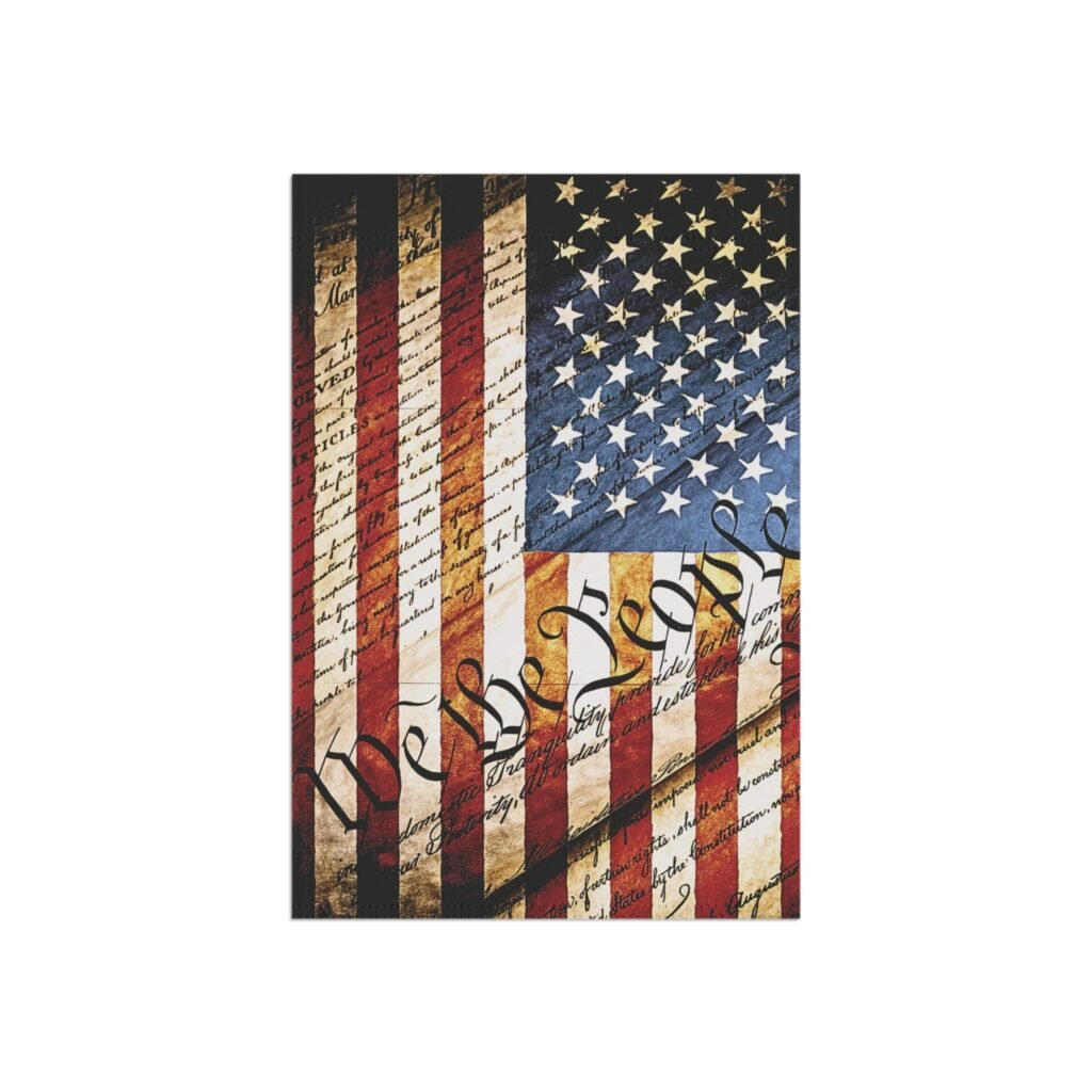 BLACK ROSE BAZAAR | Patriotic Garden Flag | We The People  Vintage American Banner for Home & Garden Decor, Independence Day, Memorial Day, Outdoor & Indoor Decoration