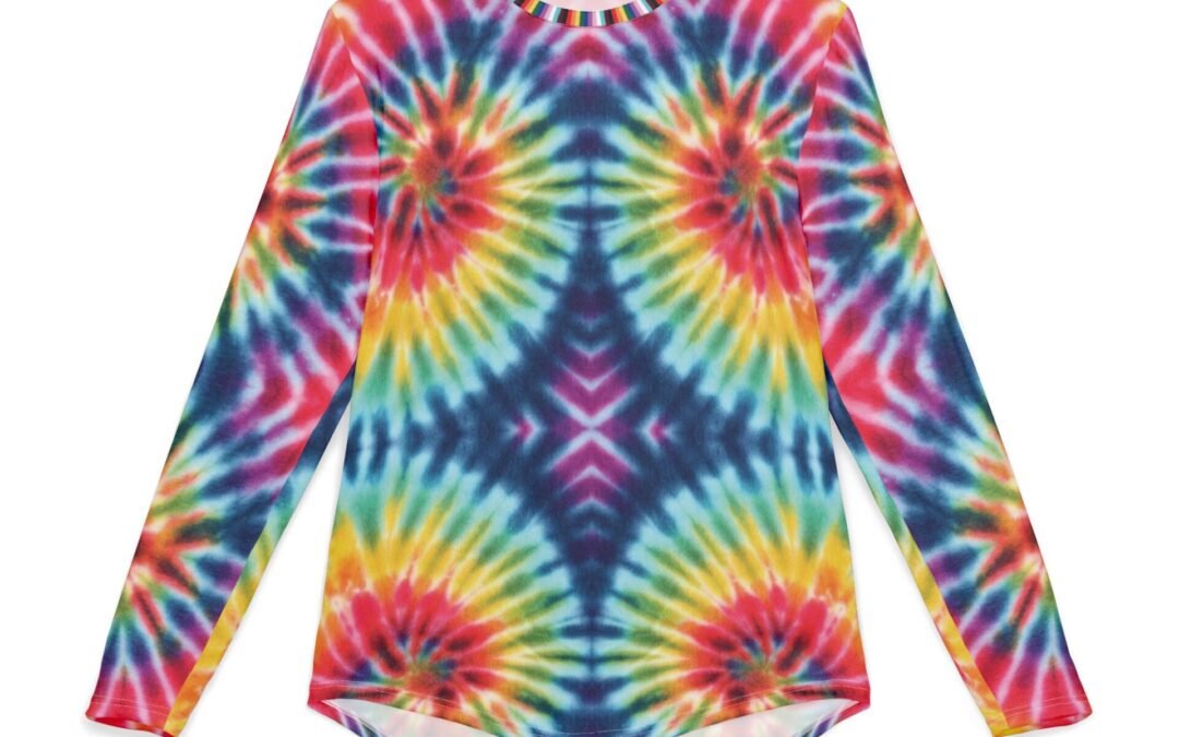 QUEERLIGHT | Men’s UV Protection Long Sleeve Shirt | Rainbow Tie-Dye Shirt