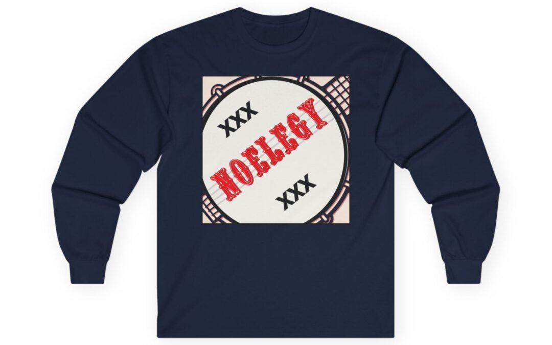NO ELEGY | Long-Sleeved T-Shirt | Banjo design.  Eco-Friendly Cotton in 6 colors