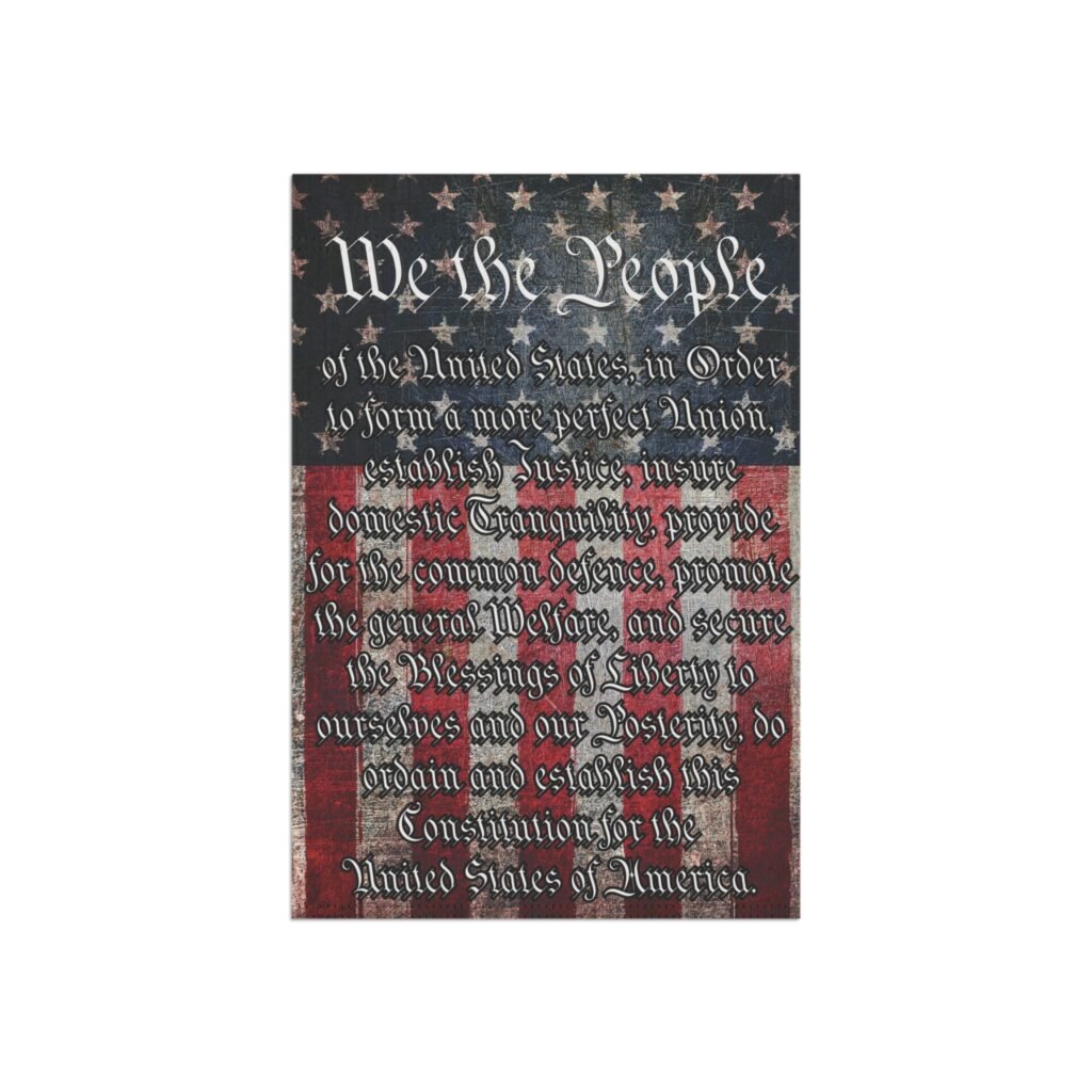 BLACK ROSE BAZAAR | Patriotic Garden Flag | We The People  Vintage American Banner for Home & Garden Decor, Independence Day, Memorial Day, Outdoor & Indoor Decoration