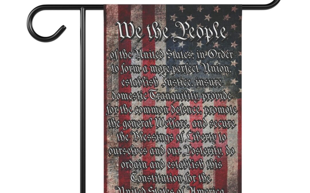 BLACK ROSE BAZAAR | PREAMBLE FLAG Yard & Garden Banners (2 sizes)