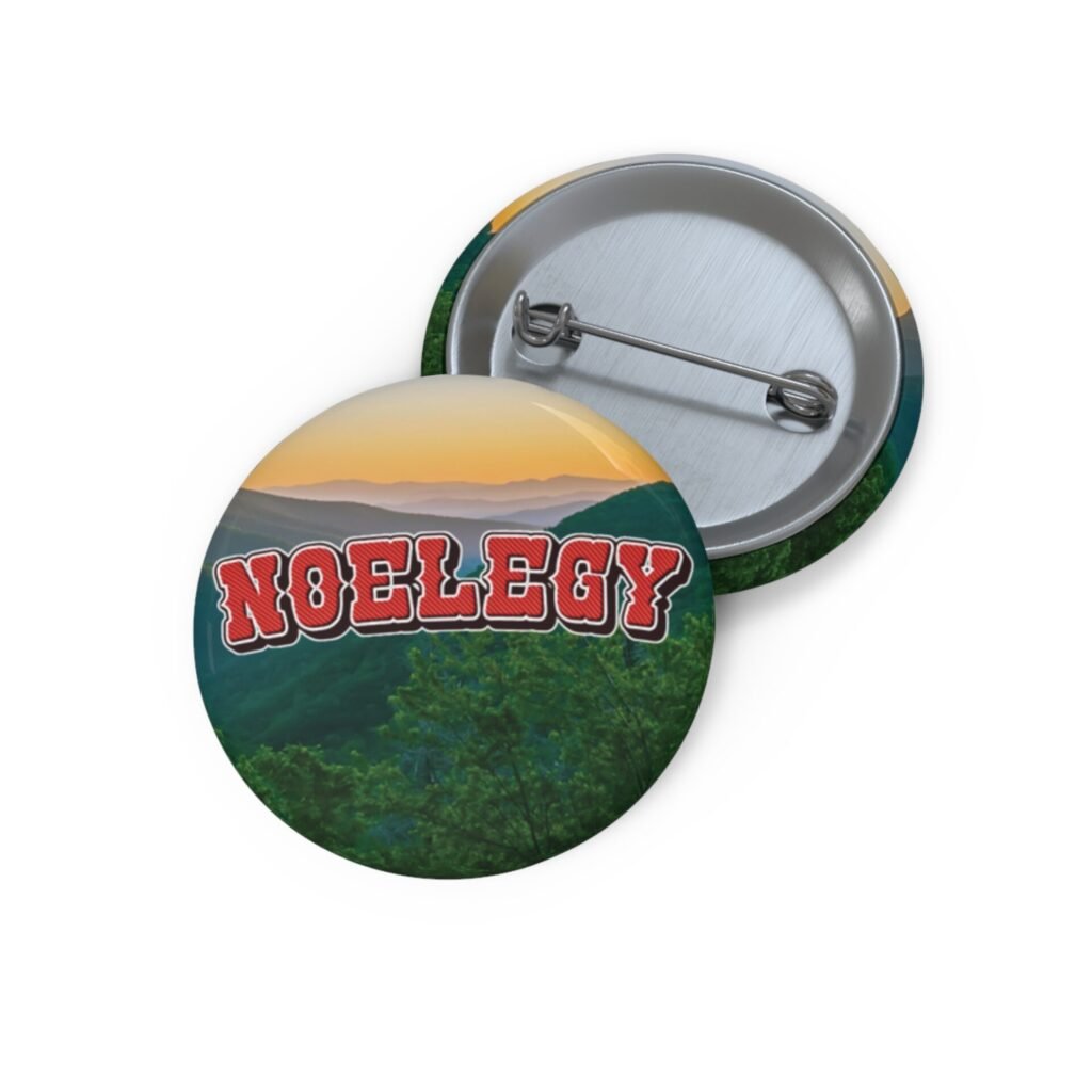 NO ELEGY Pin Buttons - Mountain Sunrise (3 sizes)