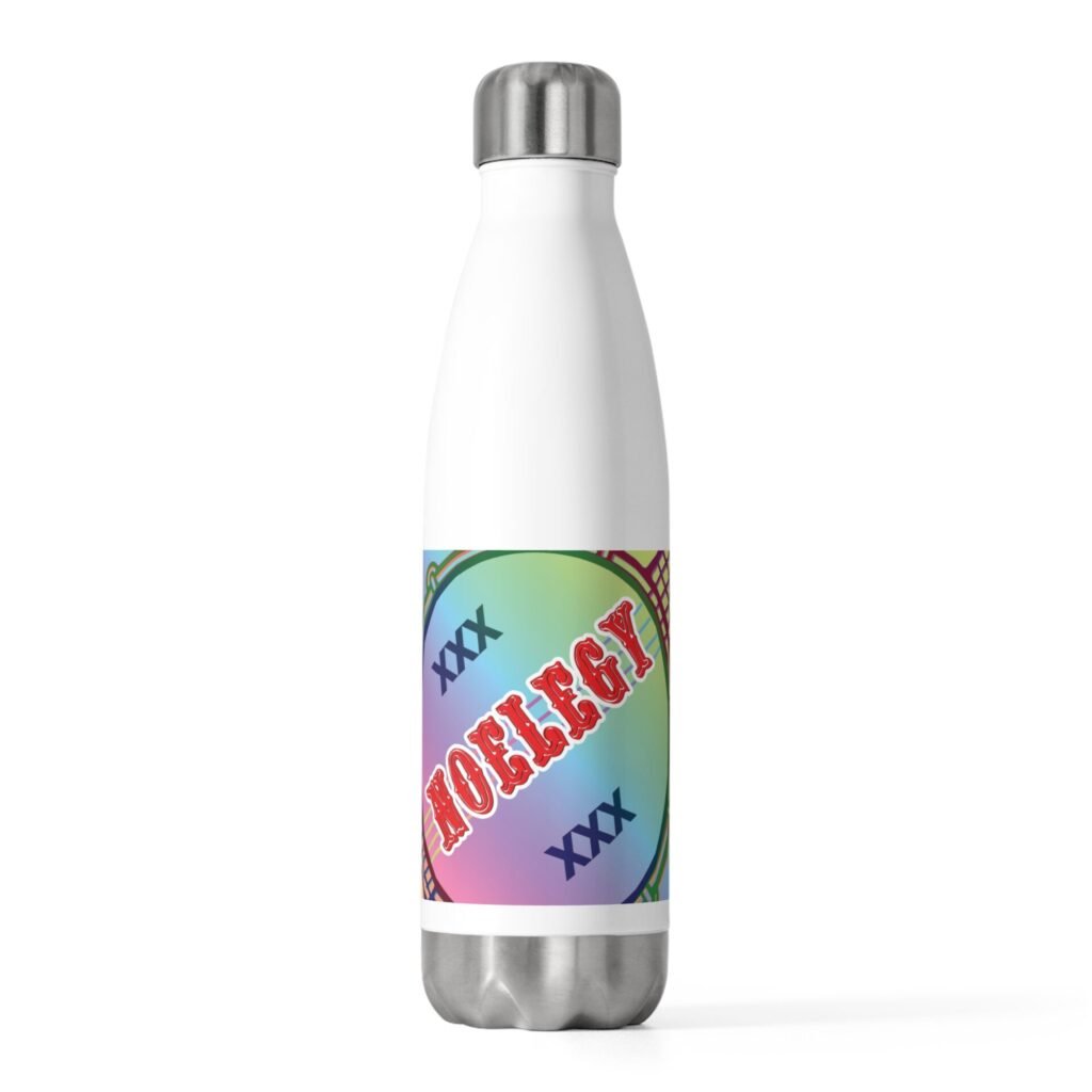 NO ELEGY 20oz Insulated Water Bottle - Rainbow Banjo design