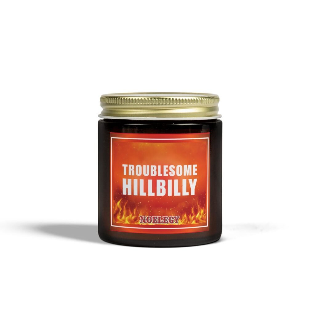 NO ELEGY "Troublesome Hillbilly" Soy Candle,(9 oz and 4 oz) (2 scents + unscented)