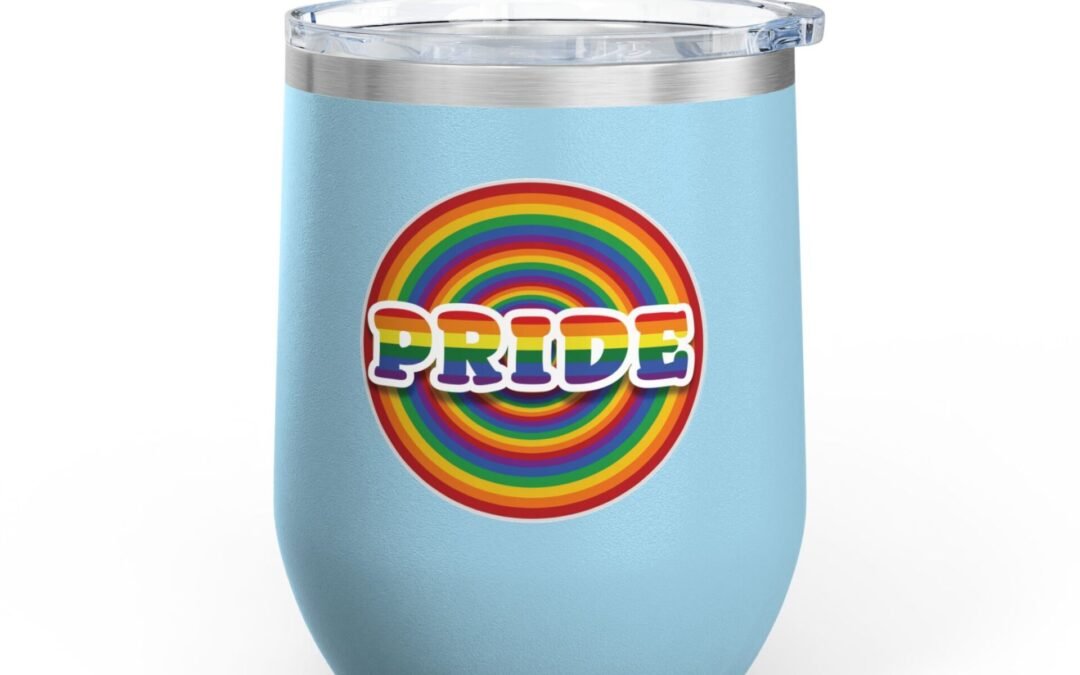 QUEERLIGHT | Premium Wine Tumbler, 12oz (10 colors | PRIDE