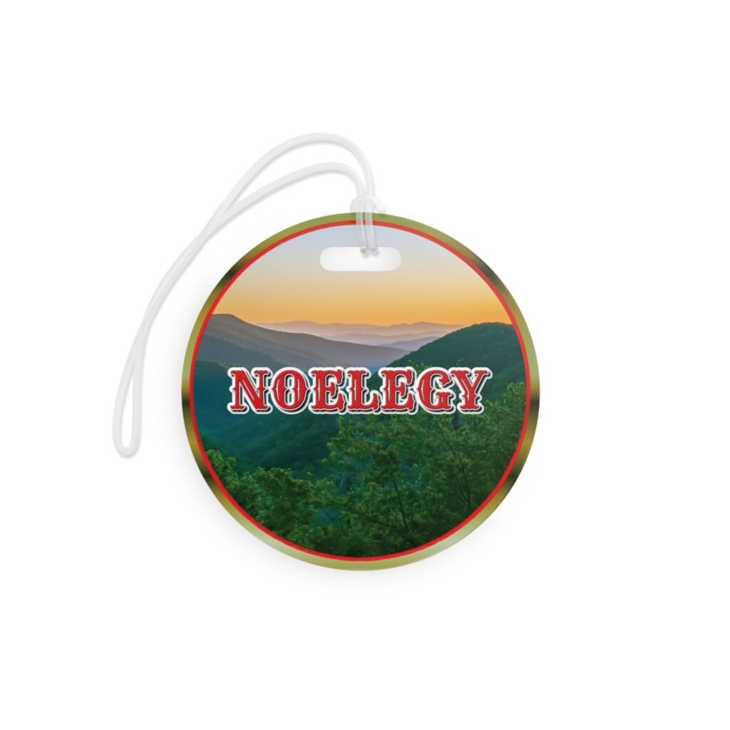 NO ELEGY Personalized Luggage Tags (Mountain Sunrise) for Appalachian Adventurers