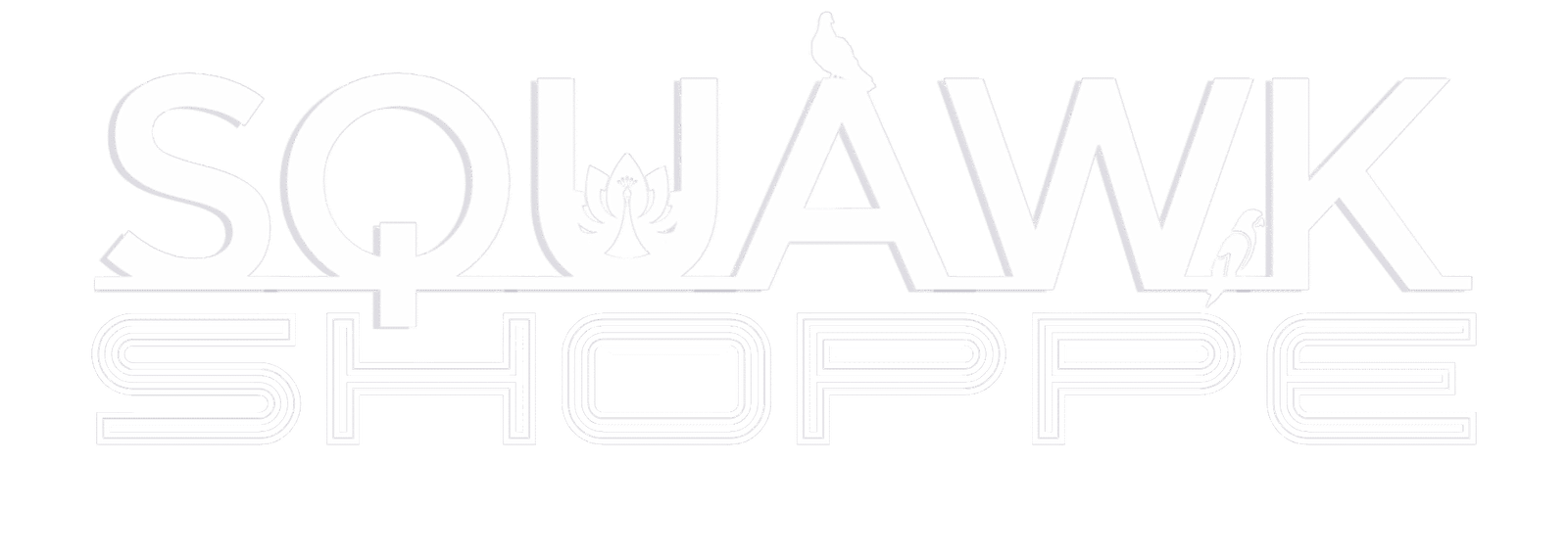 SQUAWK SHOPPE WHITE LOGO