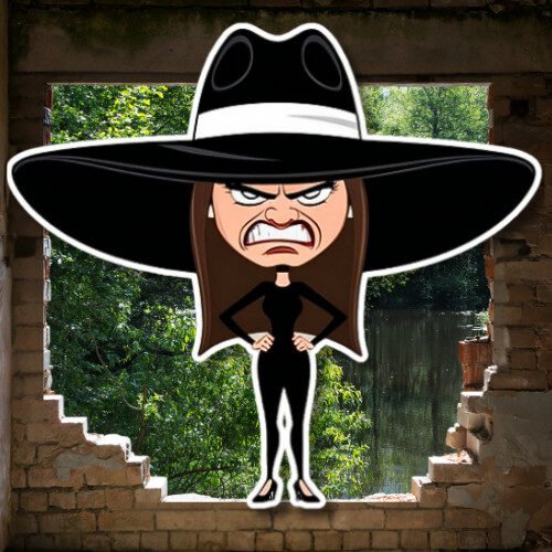 melania brick wall NO ELEGY brand square