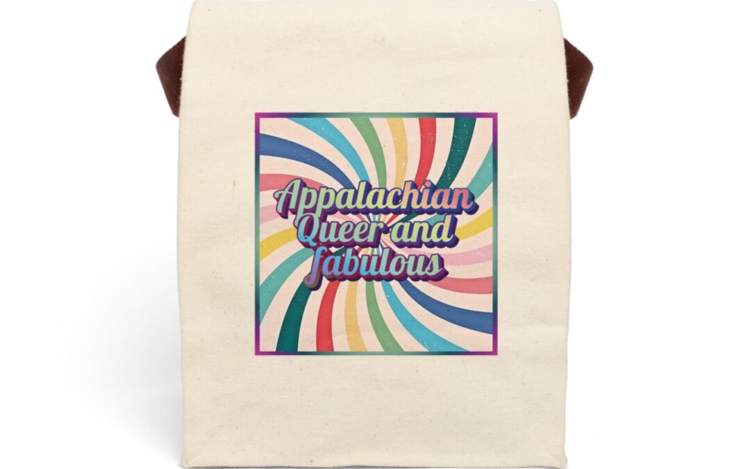 Canvas Lunch Tote | Appalachian Queer and Fabulous (Vintage Swirl)