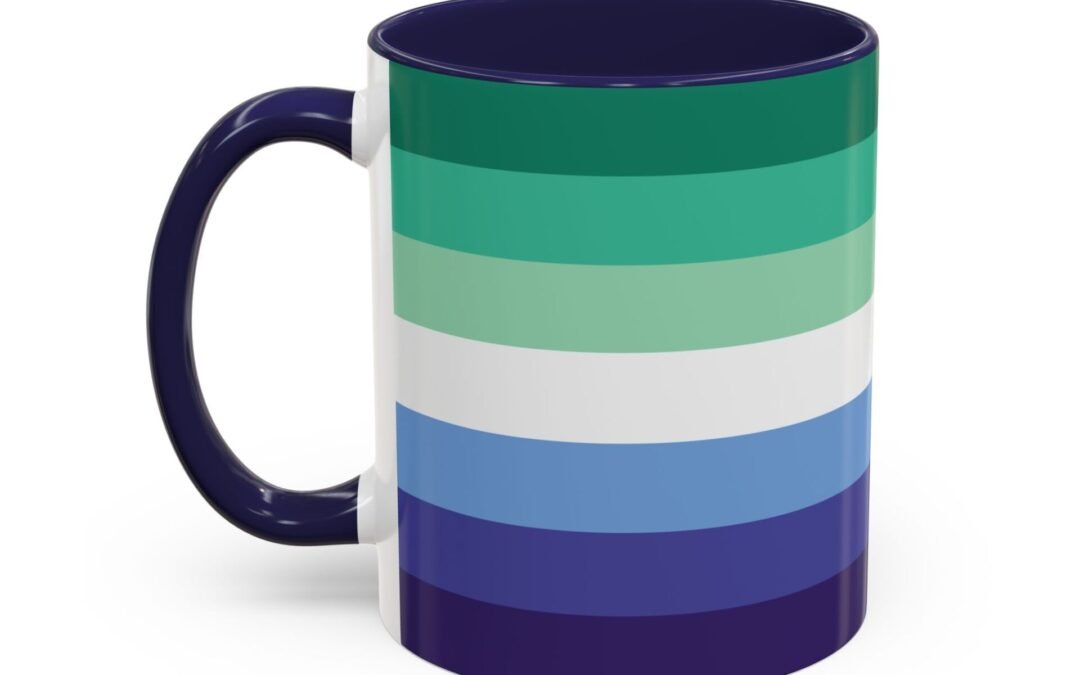 QUEERLIGHT | Gay Male PRIDE FLAG Ceramic Coffee Mug (11 oz and 15 oz)