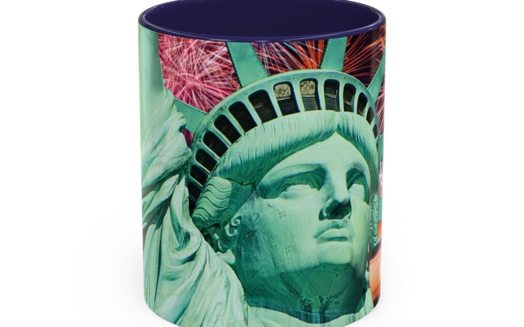 Coffee Mug | Statue of Liberty Fireworks Design |11oz/15oz