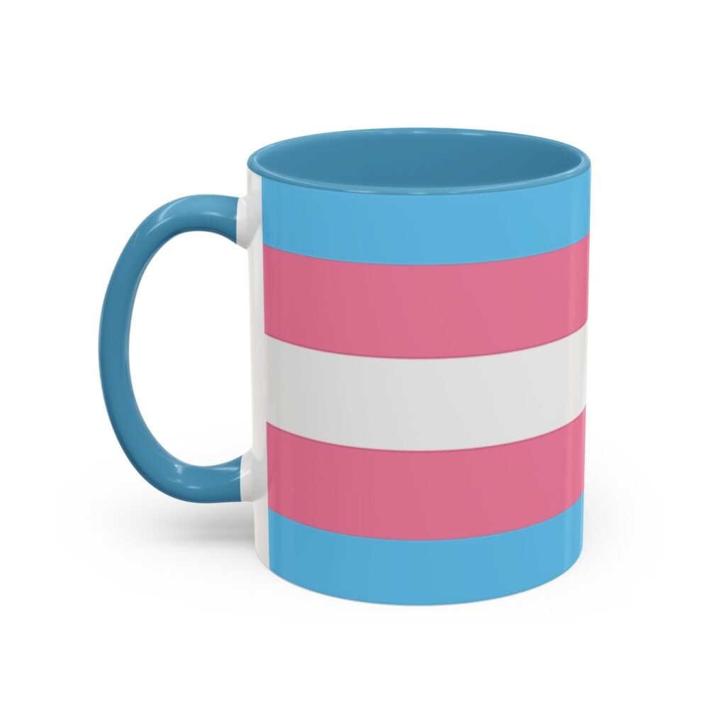 QUEERLIGHT | Trans PRIDE FLAG Ceramic Coffee Mug (11 oz and 15 oz) (8 colors)