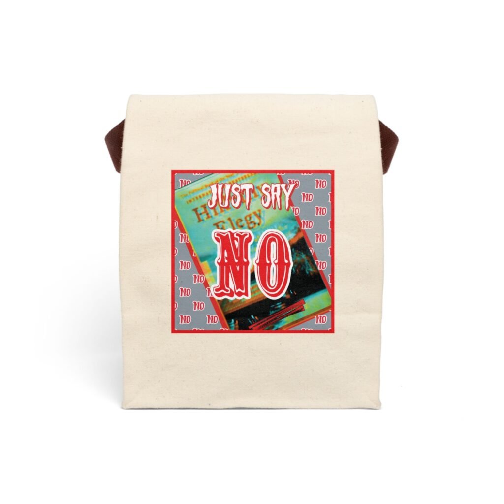 Canvas Lunch Tote | NO ELEGY | Just Say No to Hillbilly Elegy