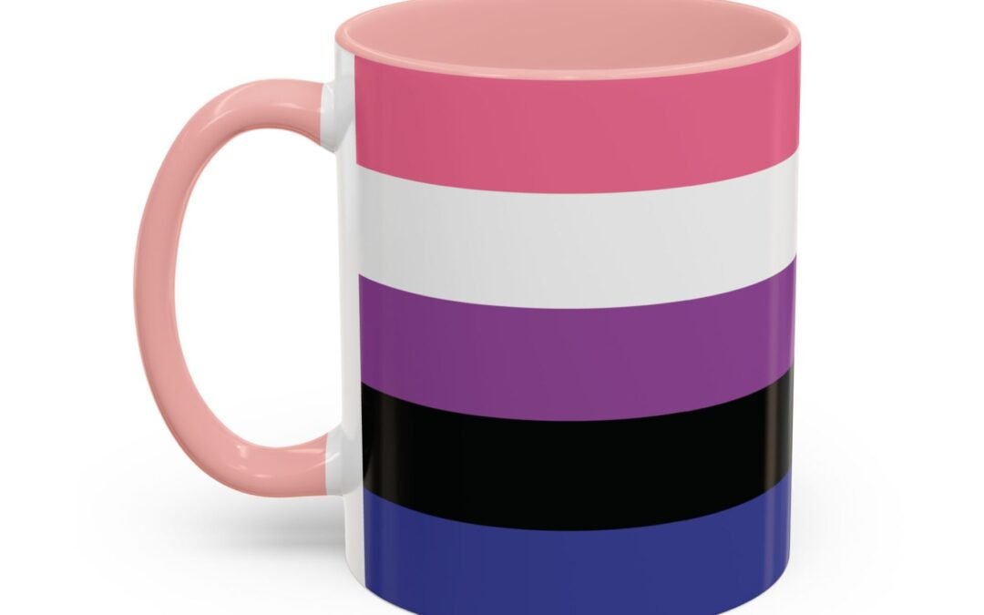QUEERLIGHT | Gender Fluid PRIDE FLAG Ceramic Coffee Mug (11 oz and 15 oz)