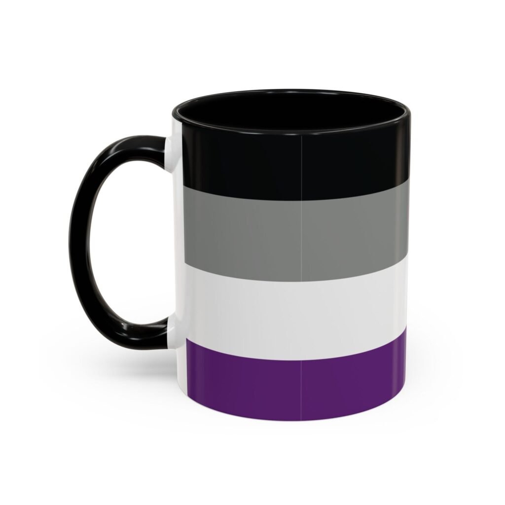 QUEERLIGHT | Asexual PRIDE FLAG Ceramic Coffee Mug (11 oz and 15 oz) (8 colors)