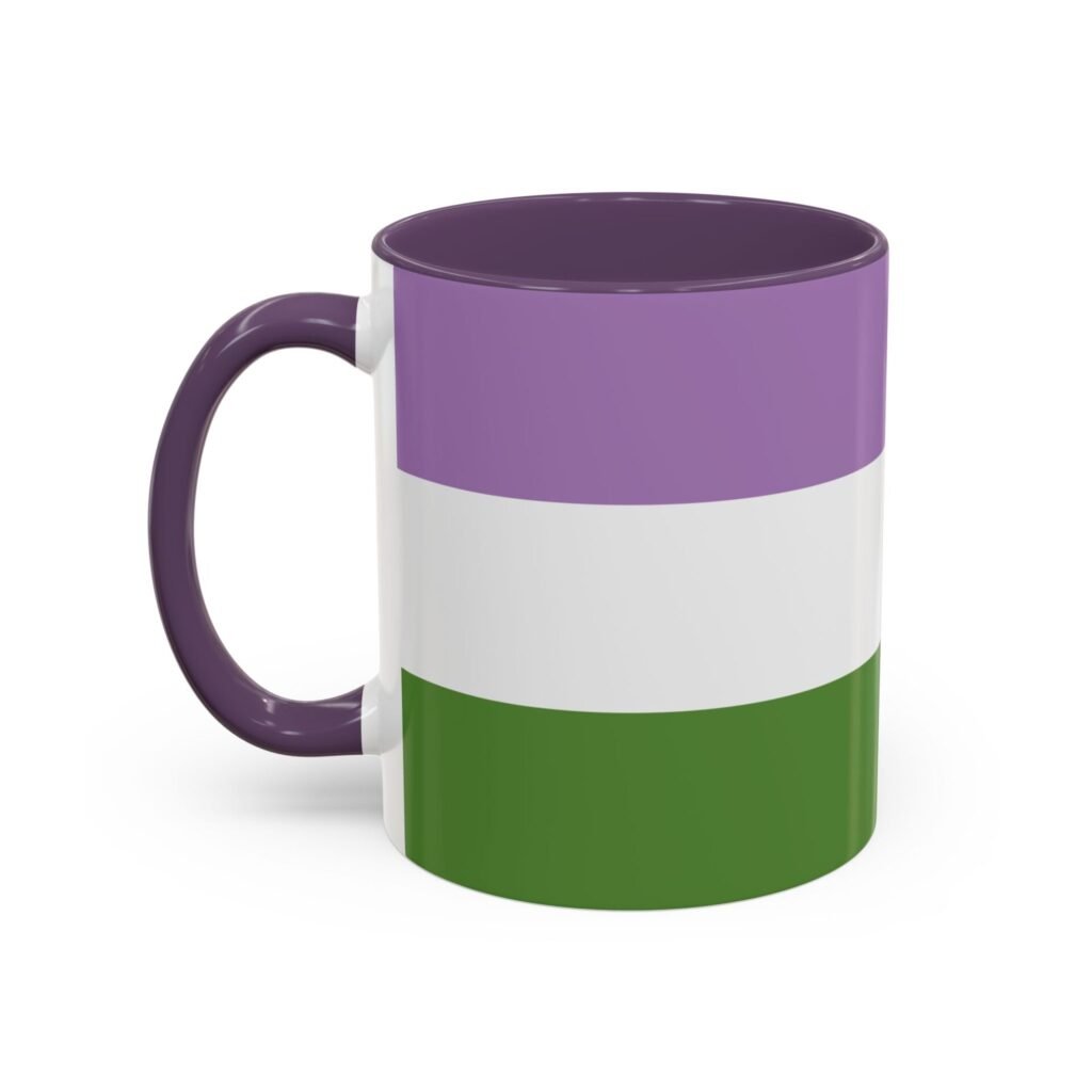 QUEERLIGHT | Gender Queer FLAG Ceramic Coffee Mug (11 oz and 15 oz)