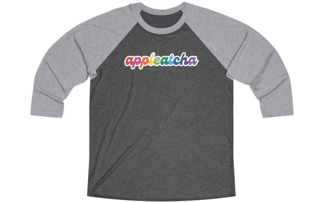 Unisex Tri-Blend Raglan Tee | Rainbow APPLEATCHA (script)
