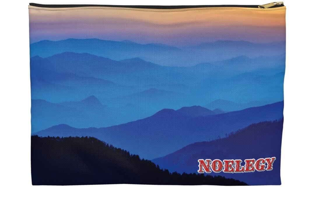 Flat Zip Accessory Pouch | NO ELEGY “Mountain Sunrise” (2 sizes)